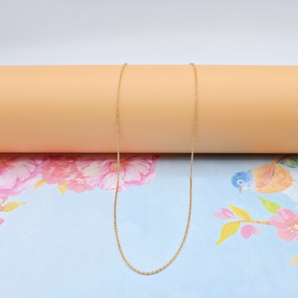 "Elegant Rose Gold Cable Chain Necklace, 24 Inch, Gold Plated Brass, XPNL0100 - Picture 5 of 12